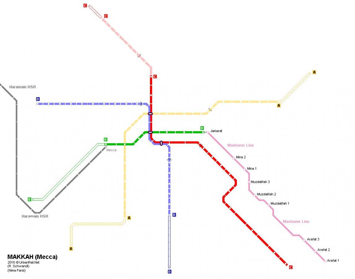 mapa de metro Meca 