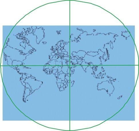 mapa da Kaaba está no centro do mundo