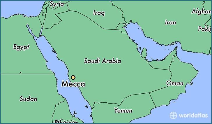 Makkah en mapa