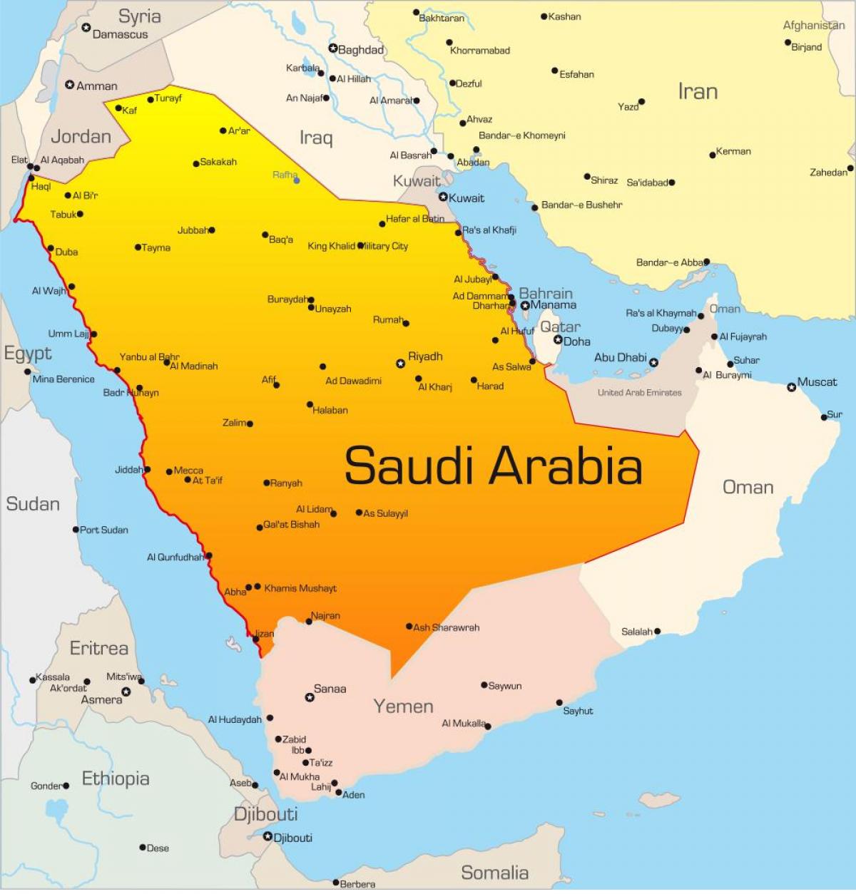 Makkah arabia saudita mapa