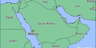 Makkah en mapa